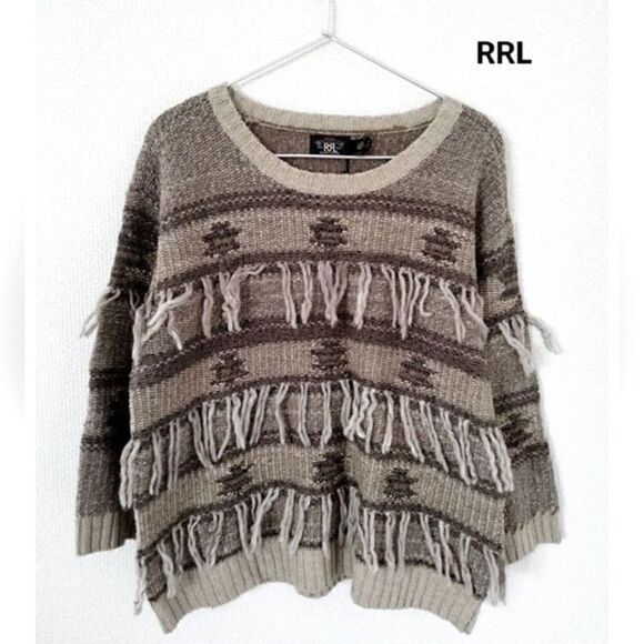 Ralph Lauren RRL Southwestern Organic Fringe Sweater - Picture 7 of 17